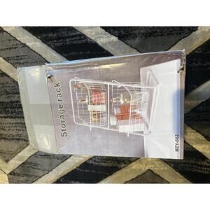 White Two-Tier Storage Rack Organizer